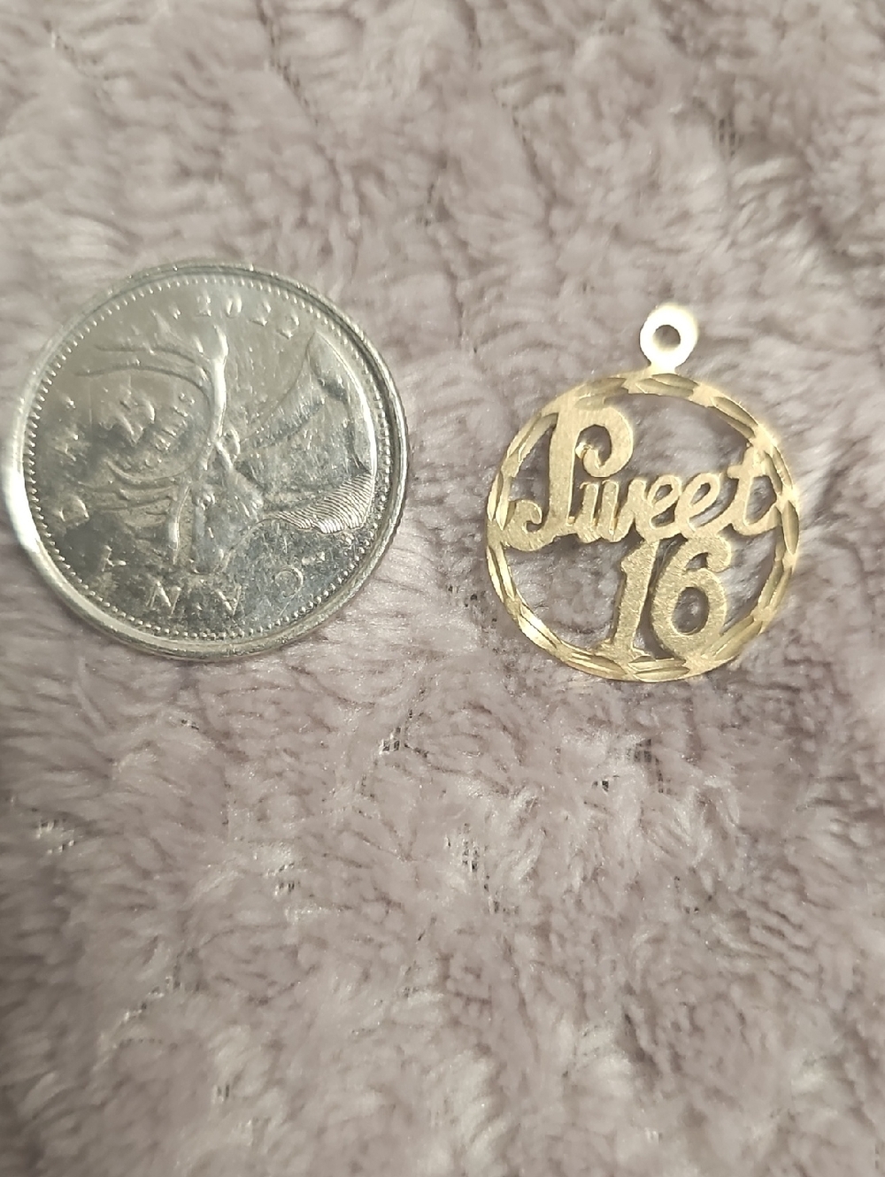 Sweet 16 10k Gold Pendant Charm